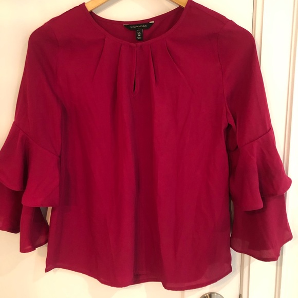 🍍 8/25$ Banana Republic fuchsia blouse - Picture 1 of 5